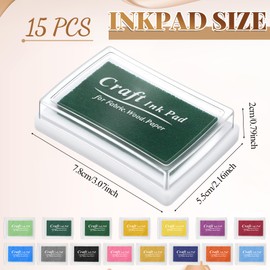 46 Pieces Rubber Stamp and Craft Ink Pad Set