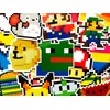 12 Random Retro Gaming Pixel Arcade Videogame Stickers