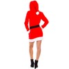 Women's Mrs. Claus Christmas Sweater Dress - Red Zip Up