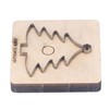 Leather Cutting Die Christmas Tree Alloy Steel and Birch Wood