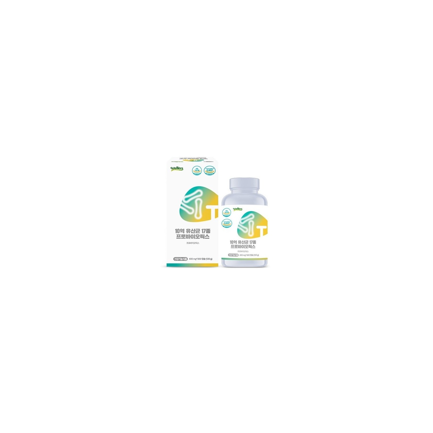 Wellus 1 Billion Lactic Acid Bacteria 17-Strain Probiotics 400mg 300 ...