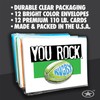 Rugby You Rock Note Cards 12-Pack (4.25"x5.5") Illustrated Sports Powercards