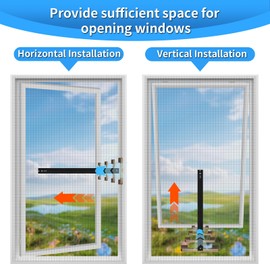 BKSAI Window Net to Keep Bugs Out Bug Net for Windows Fits Any Size 100x130CM Smaller Adjustable Mesh DIY Bug Net Fly Screen Window Nets