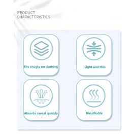 Ultra-thin sweat-absorbing pads, men's and women's armpit sweat pads [100 pieces] disposable armpit pads, comfortable, odorless, invisible, high-grade sweat-proof shields, (50 pieces of one size)