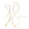 COHEALI 2pairs Twisted Line Shaped Earrings Irregular Dangle Earrings for
