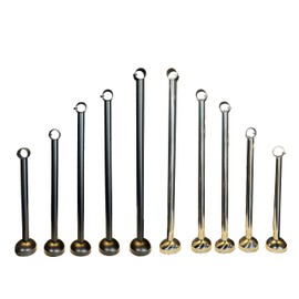 Curtain Rod Ceiling Extender-Mount Bracket-Black and Silver -Large Size-12-14-16-18-20 inch Height Options Fitting Rods 1 Inch or Less (Black, 20 inch)