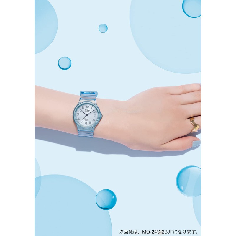Casio Collection Wristwatch MQ-24_Resin_Clear, blue (clear blue), 1 piece