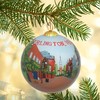 Hand Painted Glass Christmas Ornament - Burlington, Vermont