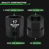 TecoTek 15-Piece 1/2-Inch Drive Metric Low Profile Impact Socket Set,