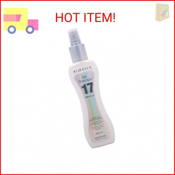 BioSilk Silk Therapy Miracle 17 Leave-In Conditioner, Reconstructs & Repairs