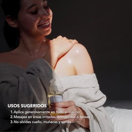 Aceite Calmante y Relajante Prensado en Frío 125 ml | Rosa Mosqueta, Jojoba y Almendra | Lavanda, Manzanilla y Romero