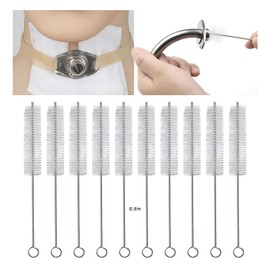 Tracheostomy Cleaning Brushes, 10pcs Bendable Trach Tube Brush Nylon Bristle Pipe Tube Cleaning Brush for Tracheostomy Supplies (0.8in)