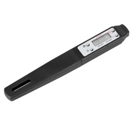 Portable Digital Pen Type Thermometer with Long Probe for Kitchen Cooking BBQ Meat Fry Food MilkBlack