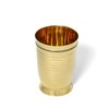 HANDTECHINDIA Pure Brass Glass Tumbler 250 ML with Beautiful Design,