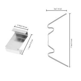 KTHZI 60PCS Greenhouse Stainless Steel Glass Clips Pane Window Fixings(30 Pcs W Wire Clips and 30 Pcs Z Clips) for Aluminium Greenhouses Panels Polycarbonate