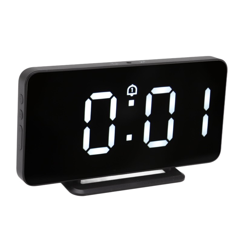 Digital Mirror Alarm Clock 5V Double Alarm Snooze Function LED