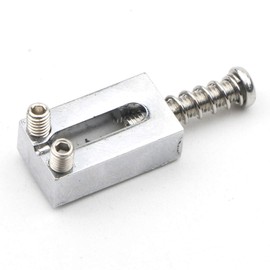 Swhmc 6PCS Roller Bridge Saddles Guitar Vibrato Bridge Pull String Tremolo Bridge for Electric Guitar, Silver