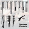 Nivofu Hair Comb Negro 20 Cm 20pcs Peine Peluquer?a, Juego