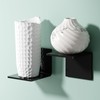 PAVSTINE 2 Pcs Acrylic Square Floating Shelves, No Drill Black