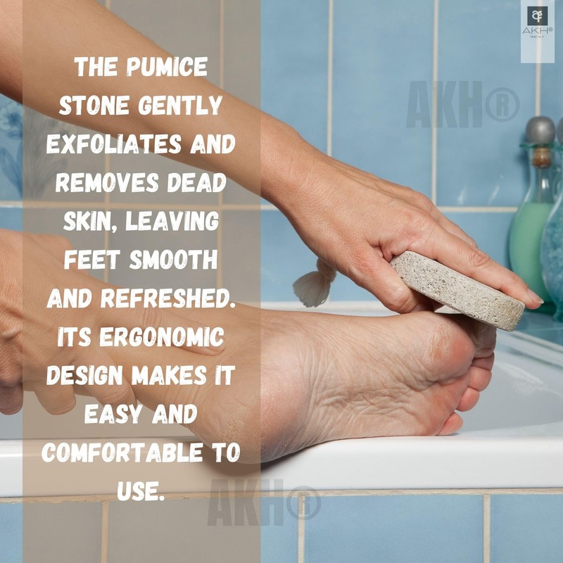 AKH AKH? Natural Pumice Stone | White Callus Remover Natural