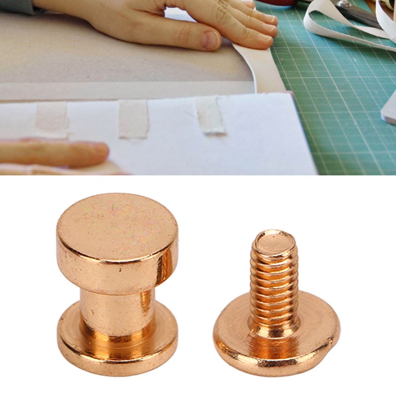 300 Sets DIY Book Binding Screw Double Layer Flat Head