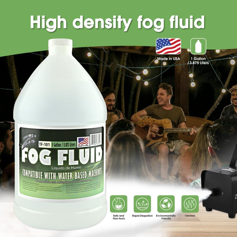 Z's 1 Gallon 128 Oz Fog Fluid, High Density, Non-Toxic,