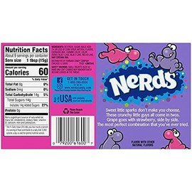 Nerds HEALTH SMART Caja de vídeo de uva y fresa de Nerds, 5 onzas (paquete de 2)