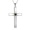 ONEFINITY Cross Necklace 925 Sterling Silver Origami Cross Birthstone Pendant
