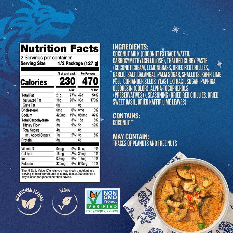 Blue Dragon 3 Step Thai Red Curry Kit, Pre-portioned sachets