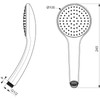 Ideal Standard Handspray, Chrome, M1 Shower Head
