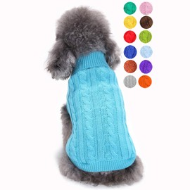 Dog Sweater, Dog Sweaters for Small Medium Dogs Girl Boy, Cute Knitted Classic Turtleneck Warm Dog Winter Clothes Costume Cat Sweater Dog Christmas Sweaters for Dogs Pet Puppy Doggy