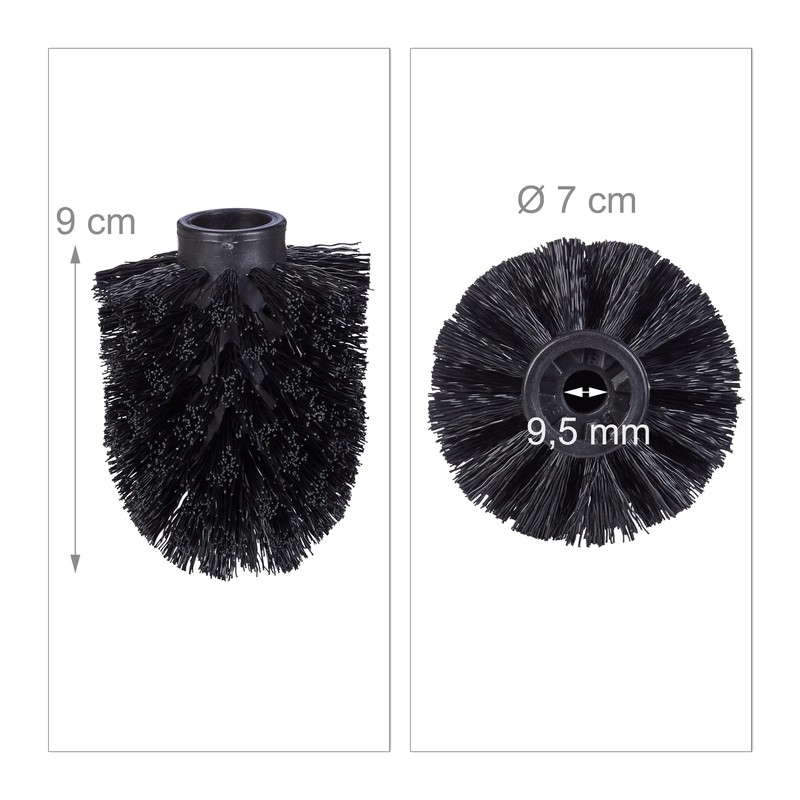 Relaxdays 5 x Toilet Brush Heads, Loose Toilet Brushes, 9.5