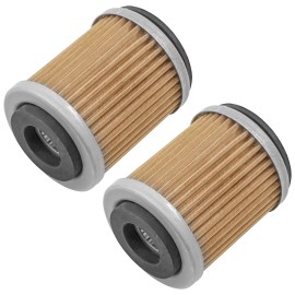 Caltric 2 Pack Oil Filter for Yamaha Big Bear 346 350 384 YFM350FW 1986 1987 1988 89-99