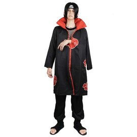 CosplayStudio Akatsuki Itachi Cloak Cosplay Costume World Book Day Costumes for Adults (S) Black