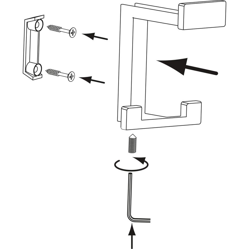 Siro Hat Hooks Doradus 70 mm Height 92 mm Nickel-Plated