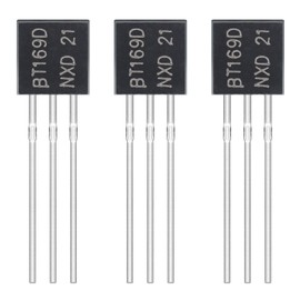 ALLECIN BT169D Unidirectional Thyristor 0.8A 400V BT169 Single Direction Silicon Controlled Rectifier 0.8 Amp 400 Volt Direct Plug Transistor TO-92 (Pack of 50pcs)