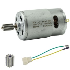 CHANCS Electric Car Repair Motor 550 DC 6V 18000RPM DIY Gear Motor Tools for Children Electric Cars