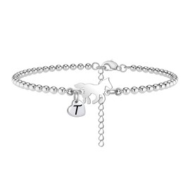 Casxyue Horse Gifts For Girls Horse Bracelets With Initial Letter Silver Horse Bracelet For Women Horse Jewellery Horse Lover Christmas Gifts (T)