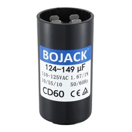 BOJACK 124-149 uF/MFD 110-125 VAC Voltes 50/60 Hz Universal Round Start Capacitor Electric Replacement Parts
