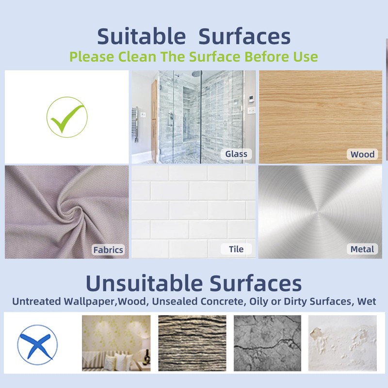 Hook and Loop Self-Adhesive Pad 4''×6'' 10 Pairs Reusable Heavy