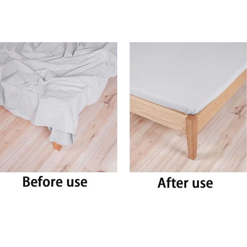 4 pieces adjustable bed sheet straps, triangle bed sheet clips,