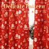 Moslovstar Xmas Curtain Set of 2 Cute Santa Claus Snowman