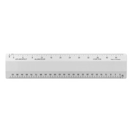 Alumicolor Architect 6 inch Ruler w/ 4 Bevel Scale for Drawing, Drafting & Engineering, Left to Right Calibrations Divided by 1/32, 1/16, 1/8, 1/4, Silver