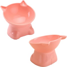 3 Stück Katzennapf, Futternapf Katze, Katzennapf Erhöht, Katzen Futternapf, Lebensmittelqualität Kunststoff, Je Eine Für Blaugrau, Pink Und Grün, Schützen Sie Die Gesundheit Von Haustieren