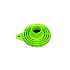 Star Elm Collapsible Silicone Funnel for Kitchen, 2 Sizes Extra Wide Mouth Non-Spill Design, Leak-Proof Oil Bottle Filler with Hanging Hole for Cooking, Gasoline, Soy Sauce, Spices (Green, Large)