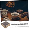 FELTECHELECTR Multi Functional Wooden Tea Bag Organizer Box Elegant Storage