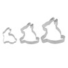 Westmark" Family Rabbit Cookie Cutters Set, Stainless Steel, Silver, 130