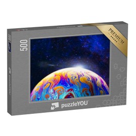 puzzleYOU: Puzzle 500 Piece Close-up of a Bubble, Acts Like A Strange Planet in the Cosmos - Space Universe Puzzle Collection