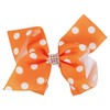 6 Inch Bow - Orange Polka