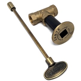 Midwest Hearth Gas Fire Pit Key Valve Kit - 1/2" NPT - Antique Brass
